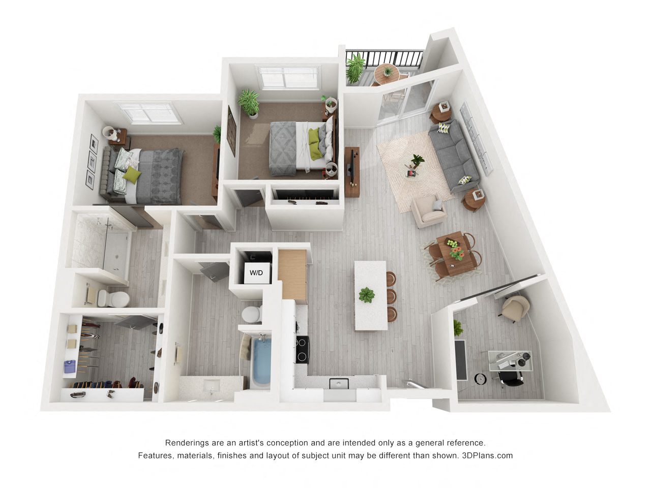 The Eisley_B5 2 bedroom floor plan